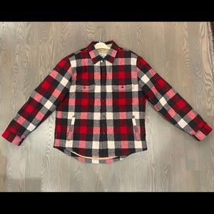 Woolrich 100% wool quilted shirt-jacket